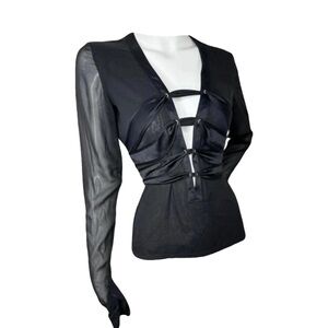 Gucci 2003 Tom Ford Black Blouse top